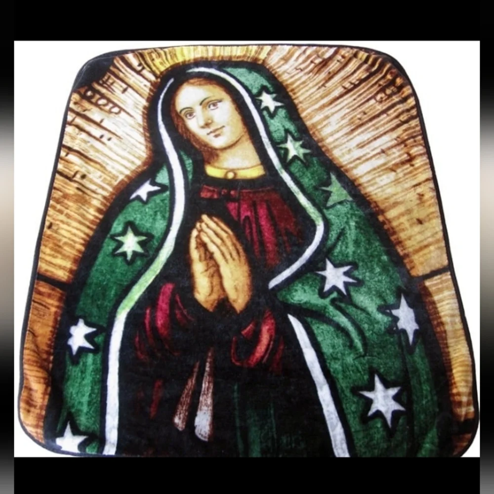 🆕La Virgen de Guadalupe-Blessed Mary Plush Blanket/Throw, ultra soft 50